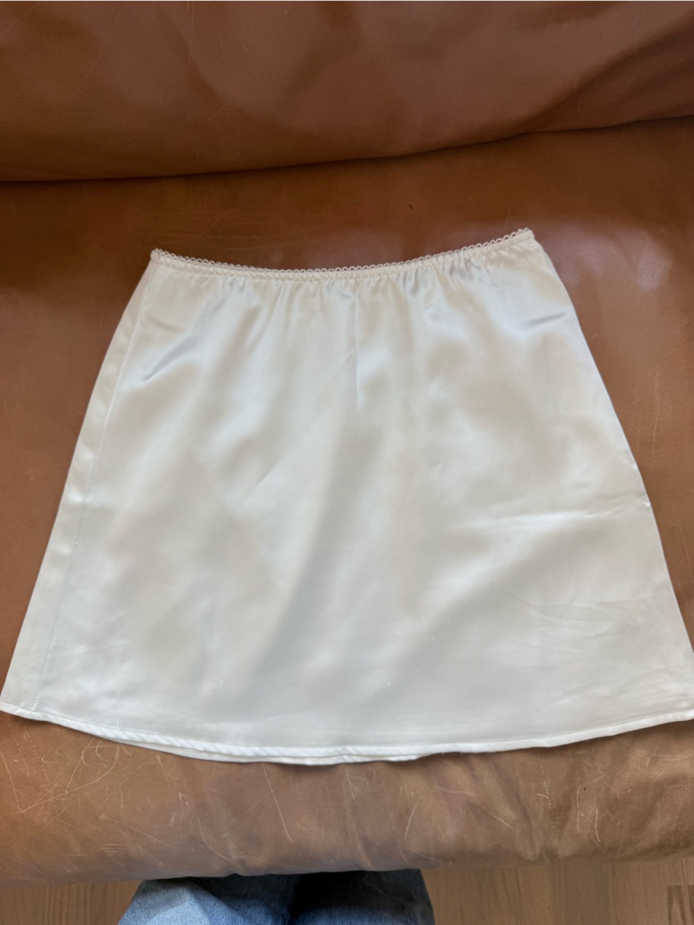 Commense White Mini Skirt - Smooth A-Line Lining